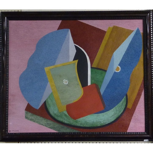 270 - Abstract Composition: oil on canvas Robert Charles Whittaker, bearing Calton Gallery Edinburgh label... 