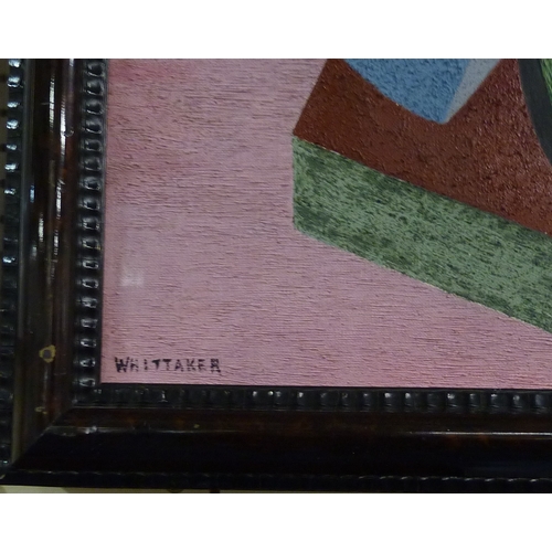 270 - Abstract Composition: oil on canvas Robert Charles Whittaker, bearing Calton Gallery Edinburgh label... 