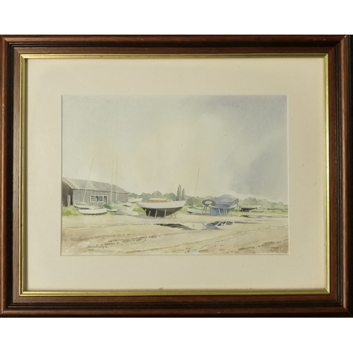 277 - Colin Lewis Don: two watercolour views of Aldeburgh.  The larger 41 x 29cm within frame.