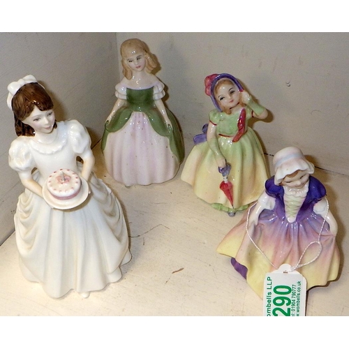 290 - Four small Royal Doulton