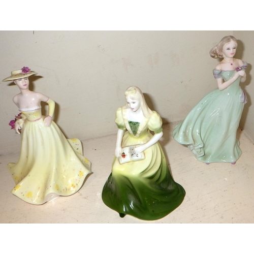 291 - Five small Coalport ladies