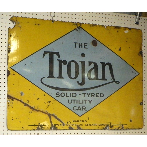 307 - The Trojan Solid-Tyred Utility Car - enamel sign