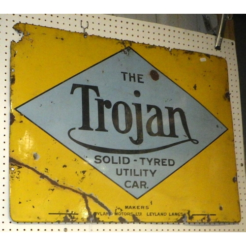 307 - The Trojan Solid-Tyred Utility Car - enamel sign