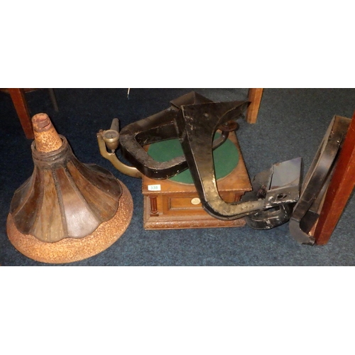 338 - A wind up gramophone together with misc parts ALL AF