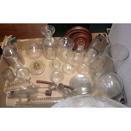 347 - A qty of science / lab bottles etc