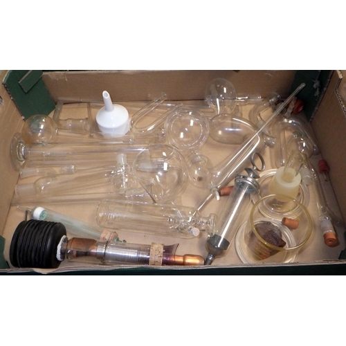 347 - A qty of science / lab bottles etc