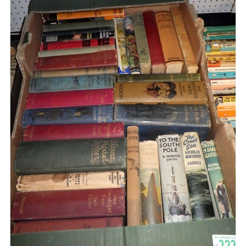 323 - Four boxes of misc books