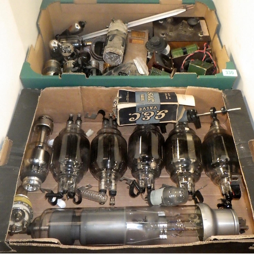 330 - Two boxes of misc valves etc