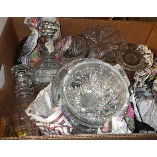 362 - Three boxes of misc glass ware