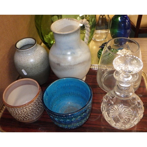 388 - Two trays of misc glass & ceramics (2)