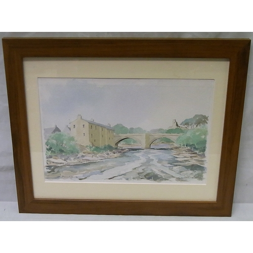 244 - Colin Lewis Don - two watercolour views of Barnard Castle.