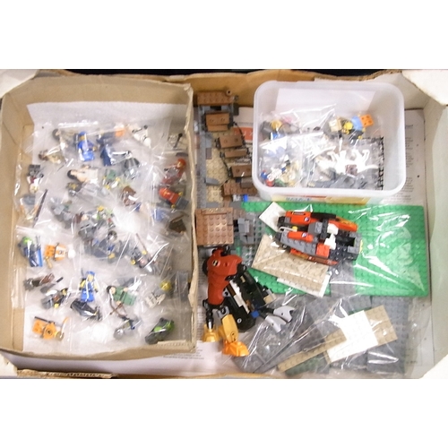 243 - Lego: a collection of figures incl Star Wars and Batman interest; building blocks etc