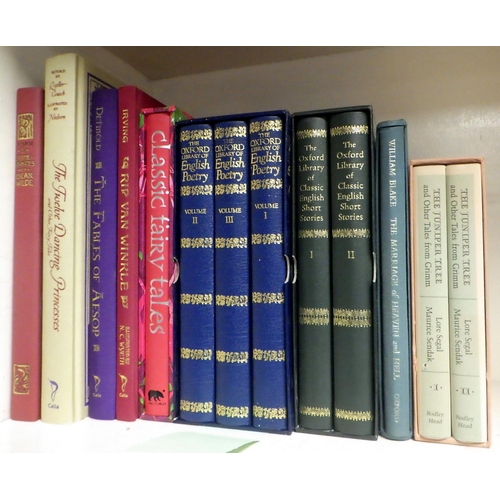 432 - Various books including The Oxford Library of English Poetry and of Short Stories, an Oxford reprint... 