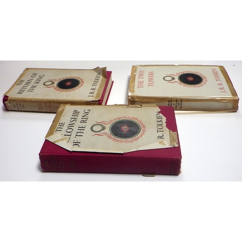 428 - JRR Tolkien, first editions of The lord of the Rings trilogy: 'The Fellowship of the Ring' (5th impr... 