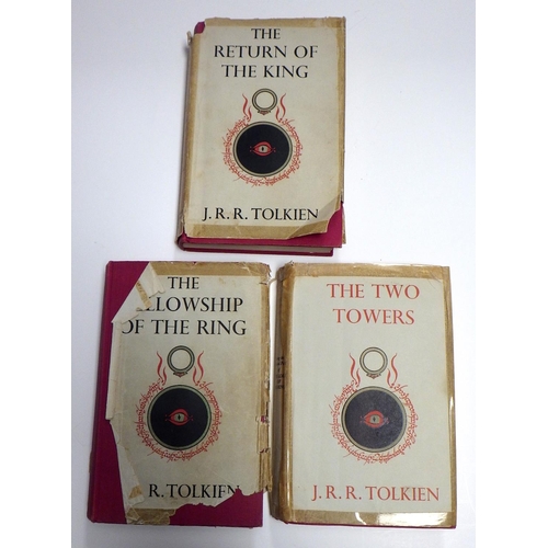 428 - JRR Tolkien, first editions of The lord of the Rings trilogy: 'The Fellowship of the Ring' (5th impr... 