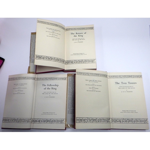 428 - JRR Tolkien, first editions of The lord of the Rings trilogy: 'The Fellowship of the Ring' (5th impr... 