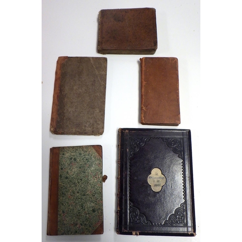 430 - A quantity of leather bound religious texts mostly from the 18th and 19th Centuries including a bibl... 