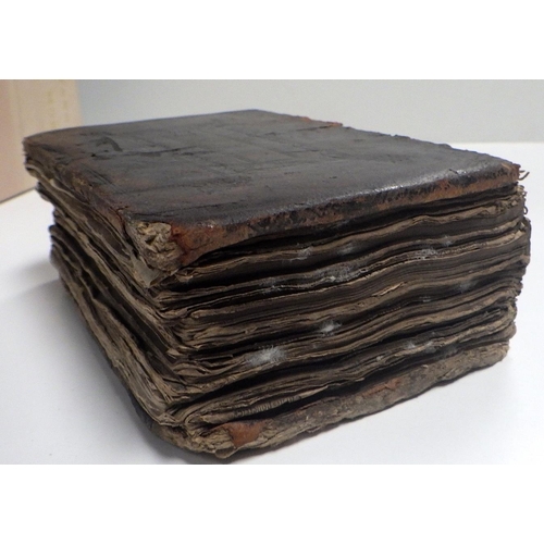 430 - A quantity of leather bound religious texts mostly from the 18th and 19th Centuries including a bibl... 