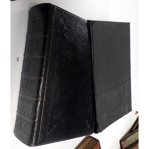 430 - A quantity of leather bound religious texts mostly from the 18th and 19th Centuries including a bibl... 