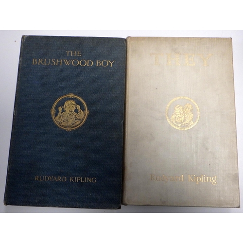 431 - A quantity of Rudyard Kipling books including: 'They' (1905), 'The Brushwood Boy' (1907), a 'Kim' re... 