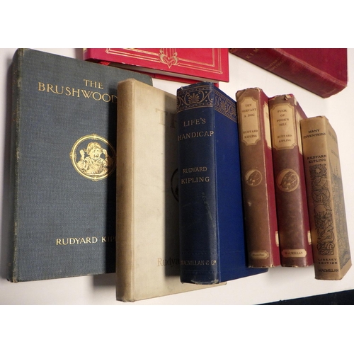 431 - A quantity of Rudyard Kipling books including: 'They' (1905), 'The Brushwood Boy' (1907), a 'Kim' re... 