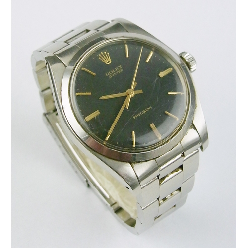 81 - A Rolex Oyster Precision 6426 comprising a manual wind movement under a grey / black dial marked 