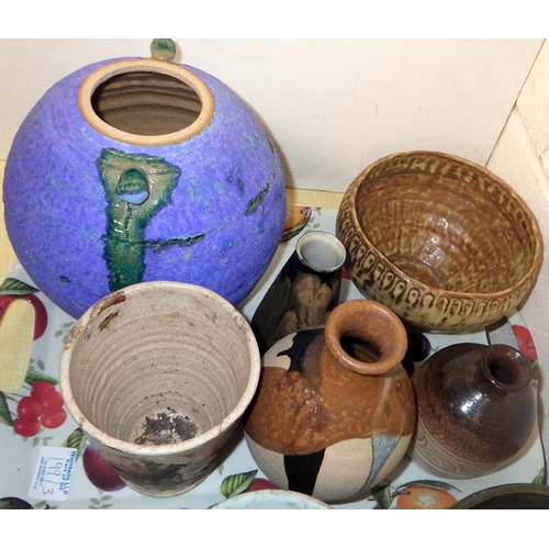 199 - A large qty of various studio pottery to inc John Leach, Simon Shaw etc