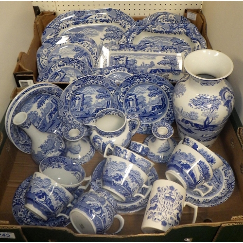 245 - Two boxes of mainly Spode Italian table ware (2)