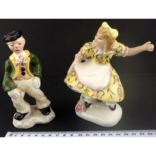 255 - Two made in England Goldscheider figures, Bill Sykes