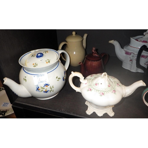267 - A group of 19thC and later teapots AF