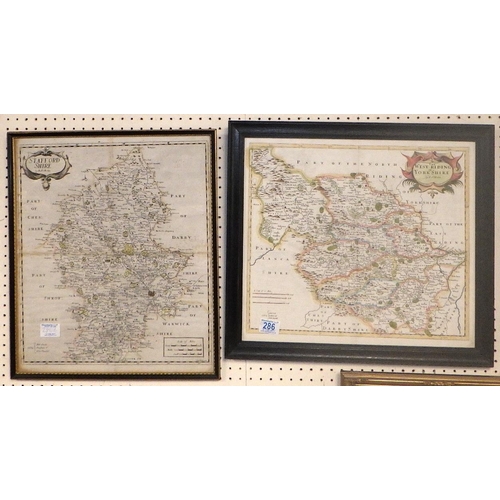 286 - Two Robert Morden framed maps (2)