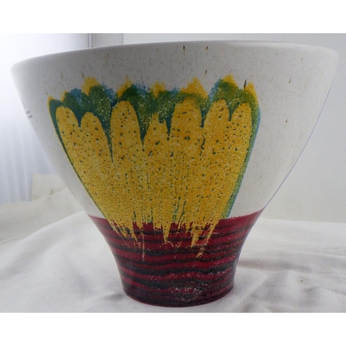 310 - A large Habitat vase together with a Alan Clarke tear drop shape dish (2)