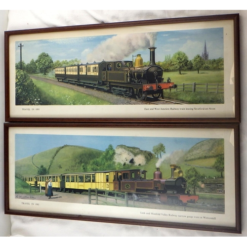 288 - Three railway prints and a railway map (4)