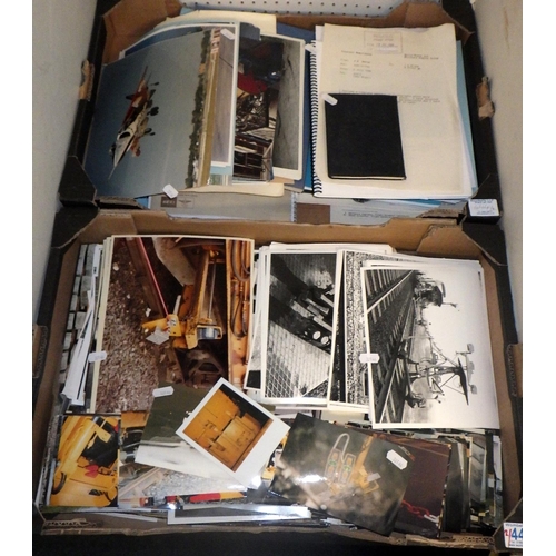 444 - A large qty of misc railway interest photographs together with aviation books and photographs (2)