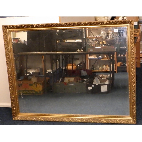 298 - A large gilt framed bevelled mirror 133 x103cm
