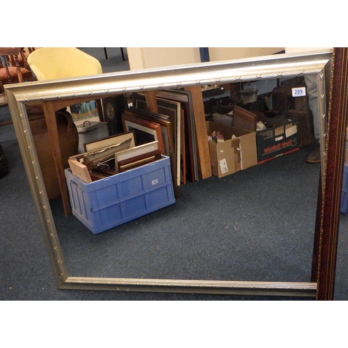 299 - Two large modern framed mirror 127 x98cm 113 x 88cm (2)