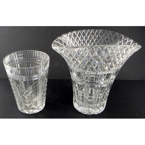 170 - Two cut glass vases