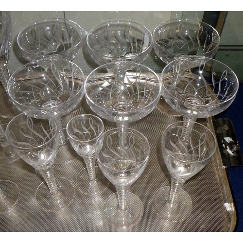 176 - A part suite of Stuart Crystal drinking glasses.