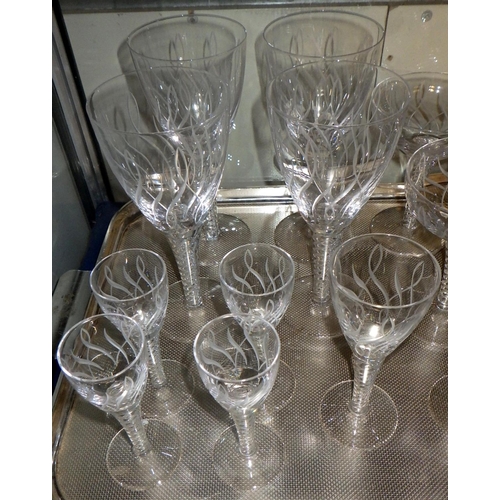 176 - A part suite of Stuart Crystal drinking glasses.