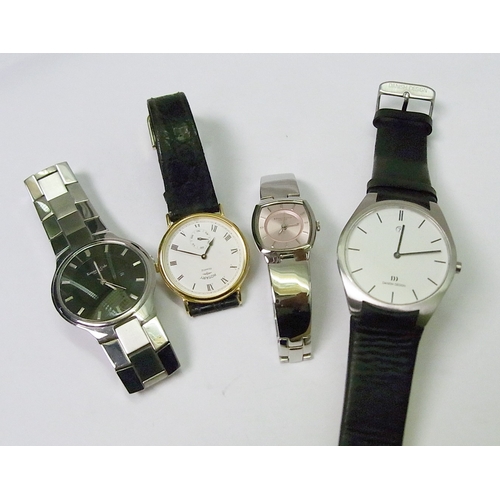 85 - Four wrist watches incl Danish Design, Rotary and Kenneth Cole.
