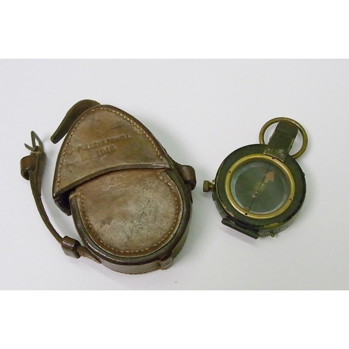 94 - A WW1 British Army marching compass, cased.