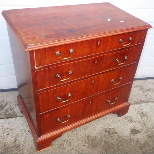 789 - A GIII style four drawer chest, 80cm wide, repair