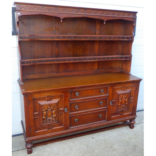 826 - An oak/ply dresser 168cm wide