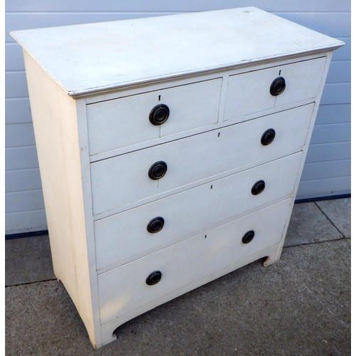 837 - A later painted Edwardian chest of drawers, 107cm wide