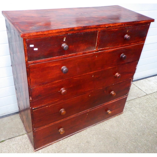 855 - A chest of drawers, a/f, 121cm wide