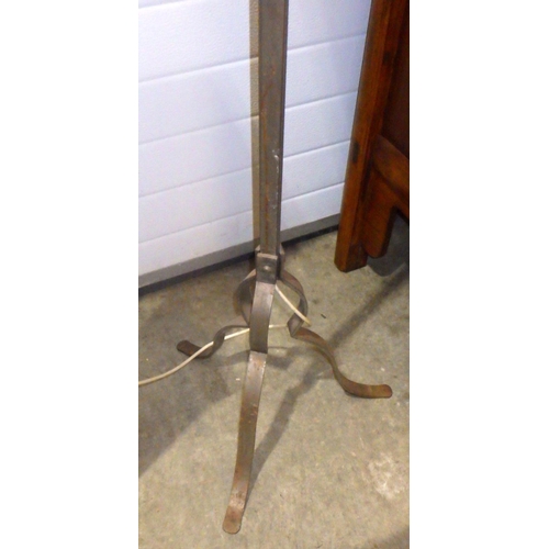 860 - A metal lamp standard