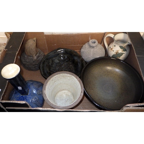 21 - Three boxes of Art pottery (3)