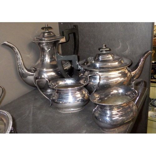 104 - A four piece silver plated tea set