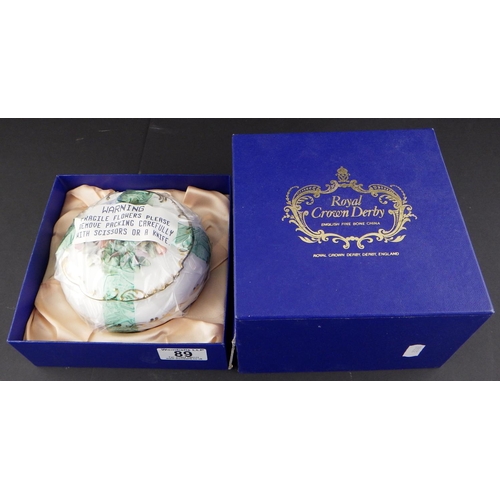 89 - A boxed Royal Crown Derby floral bowl