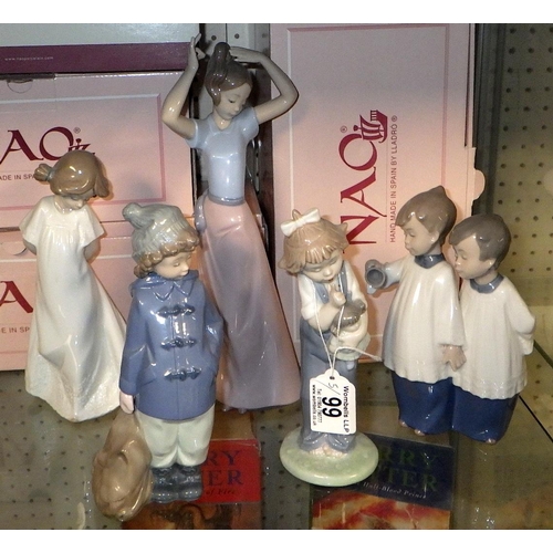 99 - A group of five Nao figures